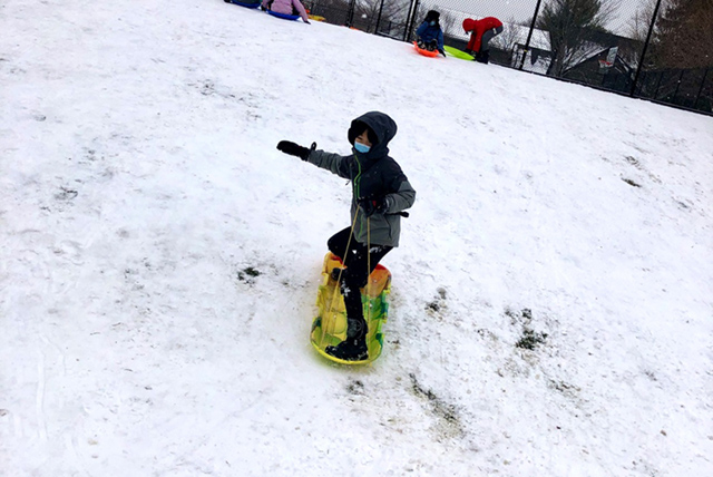 BDS PE Fifth Sledding 1 02.01.21Scoop